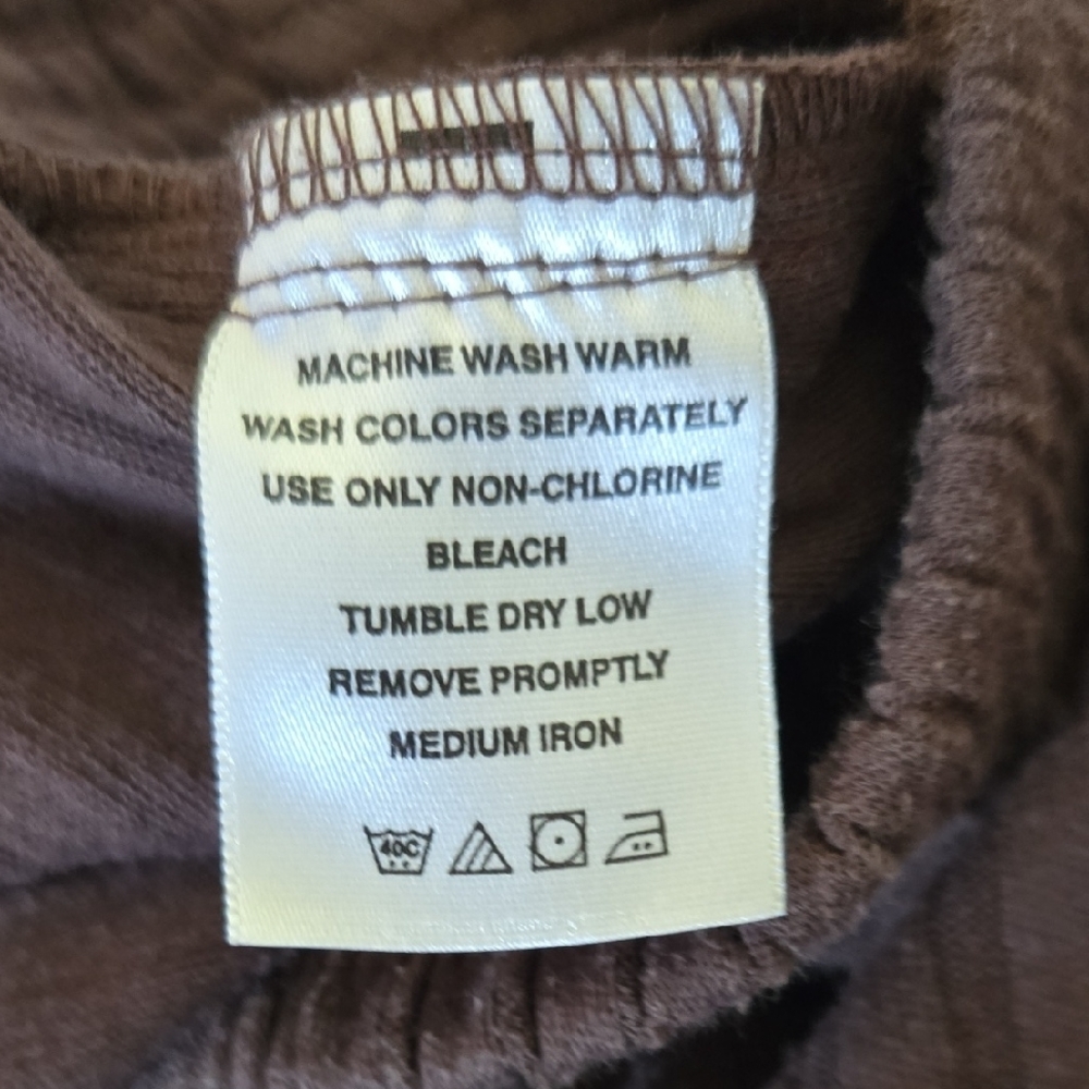 Roamans Plus Size Brown Ribbed Shorts. - Picture 4 of 4